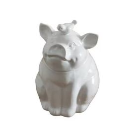 Adorable Piglet Cookie Jar - Cute Ceramic Kitchen Storage Container