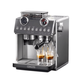 PS905A Semi-Automatic Coffee Maker with 2850W Coffee Bean Grinder, 20Bar Espresso Machine, ULKA High-Pressure Pump, Vintage Pressure Gauge