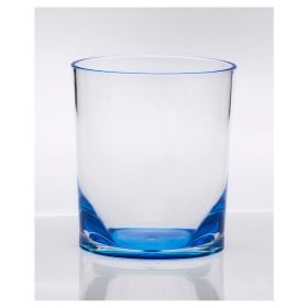 Oval Halo Acrylic Glasses Drinking Set of 4 DOF (12oz), Plastic Drinking Glasses, BPA Free Cocktail Glasses, Drinkware Set, Plastic Water Tumbler