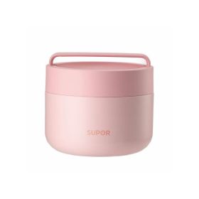 Stainless Steel Insulated Bento Box, Generic Bento Box, Lunchboxes, Thermos Boxes Adults, Professionals 800ml, Peach Pink