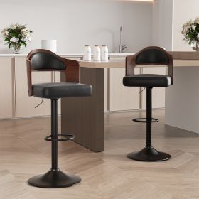 This bar stool set consists of 2 pieces. You can freely place the stools in any setting, such as bars, kitchen islands, restaurants, counters (Color: Black)